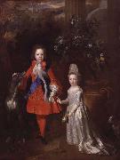 Nicolas de Largilliere Portrait of Prince James Francis Edward Stuart and Princess Louisa Maria Theresa Stuart oil painting artist